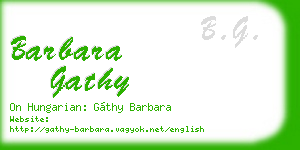 barbara gathy business card