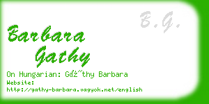 barbara gathy business card